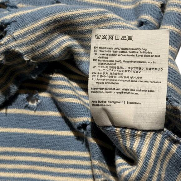 Distressed striped polo shirt - Picture 5 of 5